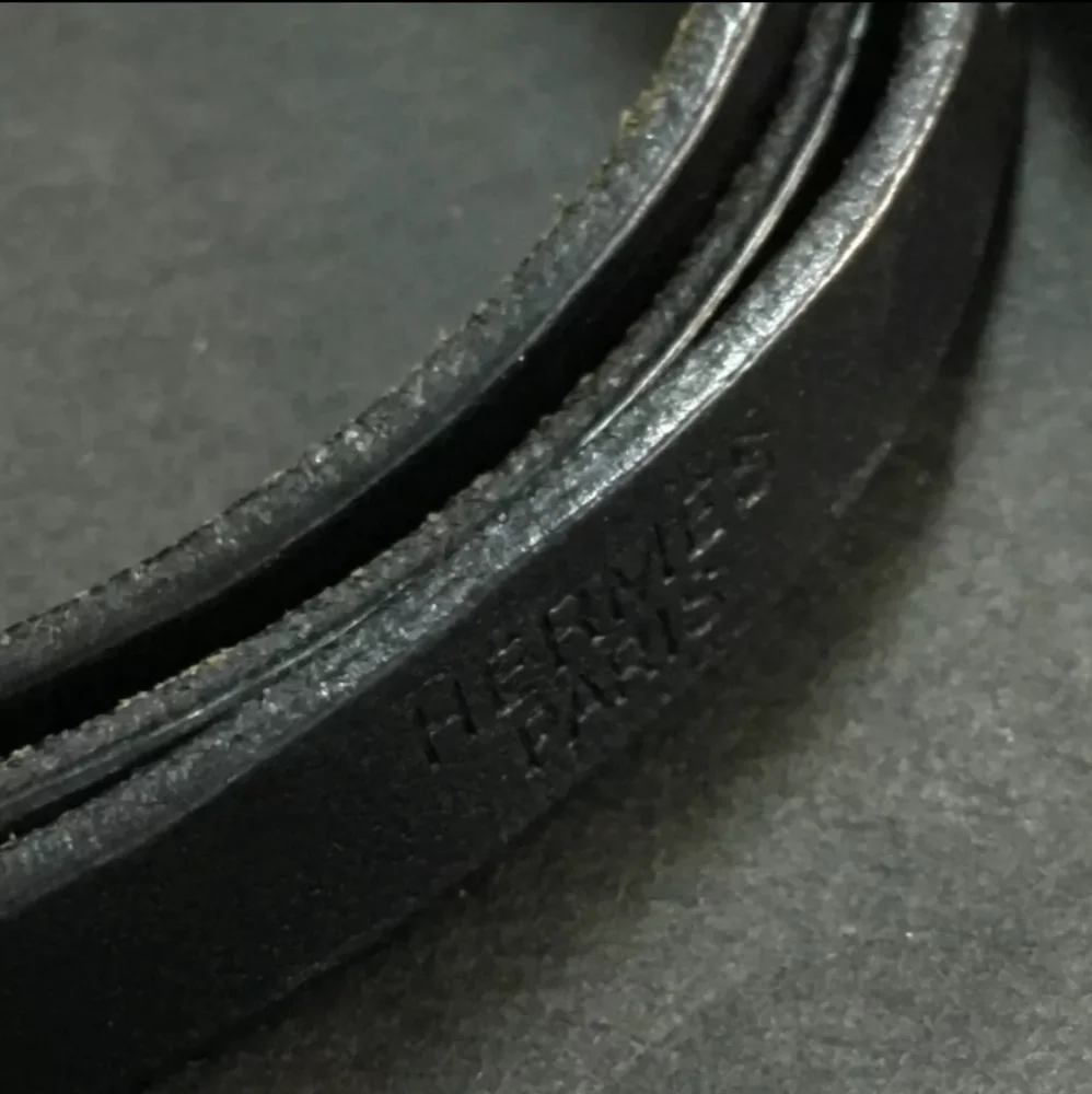 Hermes Api Black Leather Bracelet - Picture 3 of 8